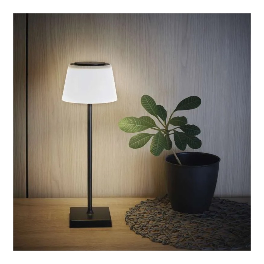 LED Stmievateľná nabíjecí lampa KATIE LED/4W/10V 1800mAh IP44 CRI 90 čierna