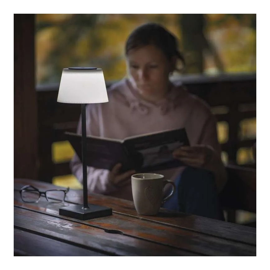 LED Stmievateľná nabíjecí lampa KATIE LED/4W/10V 1800mAh IP44 CRI 90 čierna