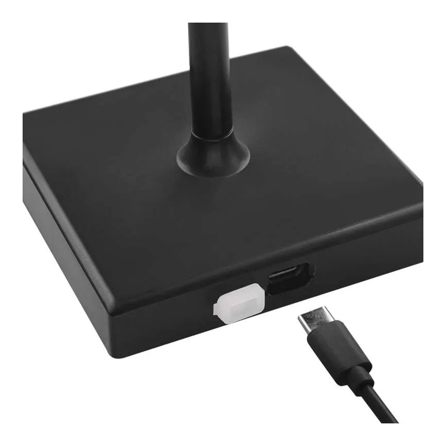 LED Stmievateľná nabíjecí lampa KATIE LED/4W/10V 1800mAh IP44 CRI 90 čierna