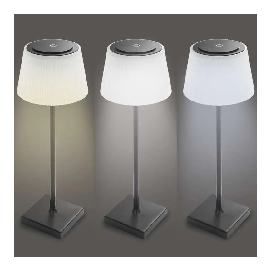 LED Stmievateľná nabíjecí lampa KATIE LED/4W/10V 1800mAh IP44 CRI 90 čierna