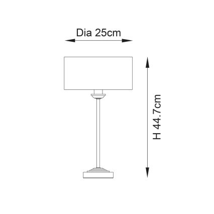 Endon 100646 - Stolná lampa HIGHCLERE, 1×E14/7W/230V, béžová s matným chrómom, priemer 25 cm
