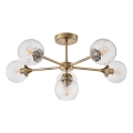 Endon 103171 - Luster na tyči ALLEGRA 6xE14/7W/230V mosadz/číra