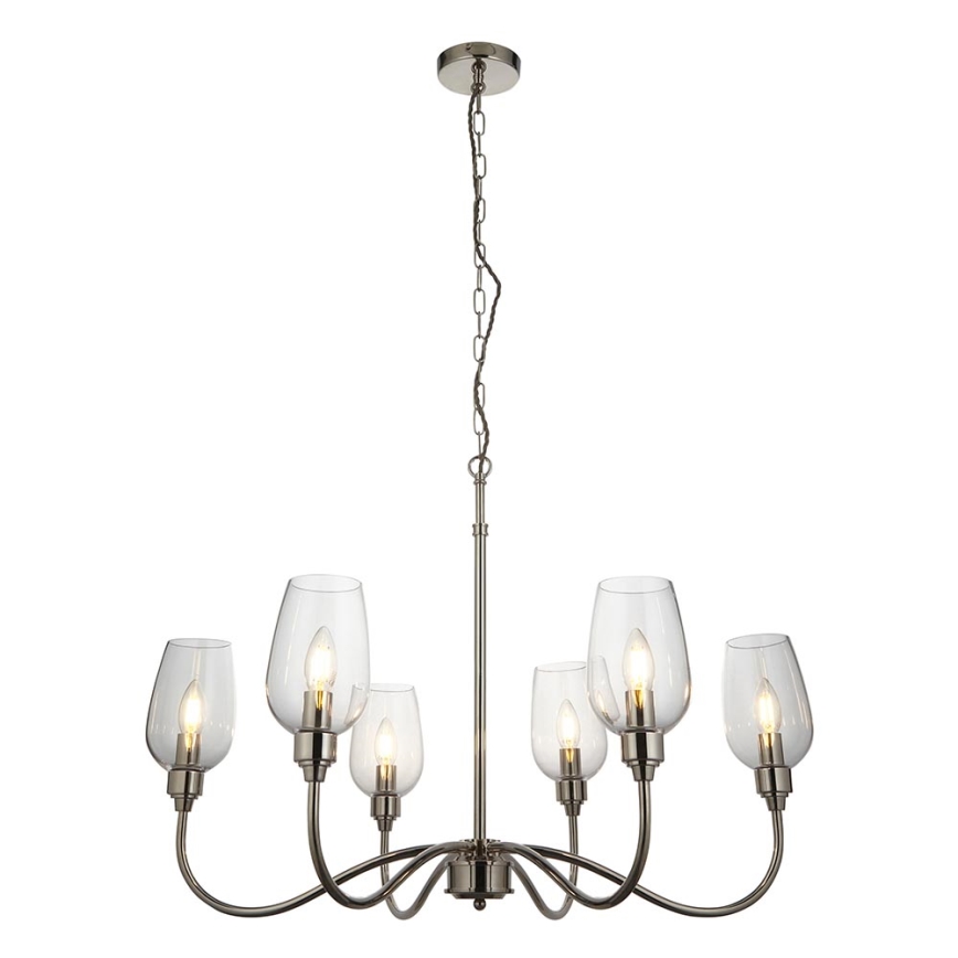 Endon 103315 - Luster na reťazi 6xE14/6W/230V lesklý chróm