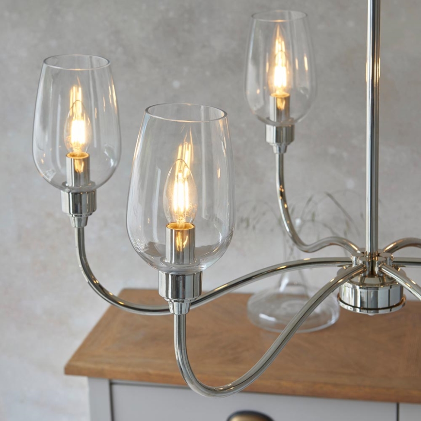 Endon 103315 - Luster na reťazi 6xE14/6W/230V lesklý chróm