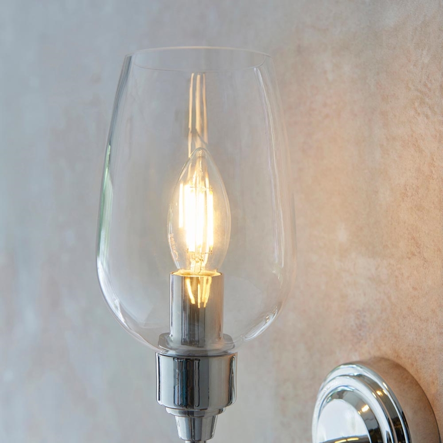 Endon 103316 - Nástenné svietidlo STOURTON 1xE14/6W/230V lesklý chróm