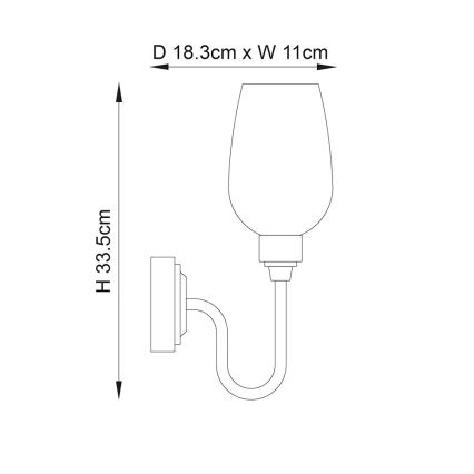 Endon 103316 - Nástenné svietidlo STOURTON 1xE14/6W/230V lesklý chróm