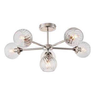 Endon 104050 - Luster na tyči ALLEGRA 6xE14/7W/230V lesklý chróm/číra
