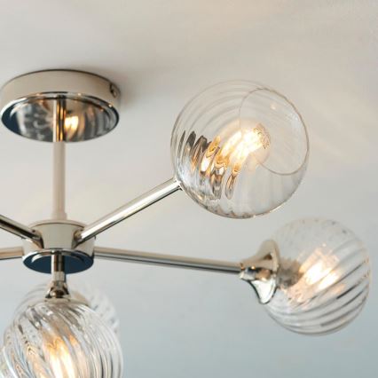 Endon 104050 - Luster na tyči ALLEGRA 6xE14/7W/230V lesklý chróm/číra