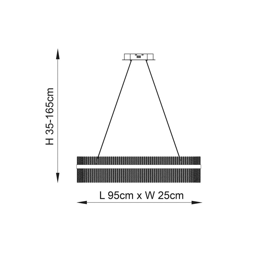 Endon 104082 - ADRIEL LED stmievateľný závesný luster na lanku LED/47W/230V 3000K zlatá/číra