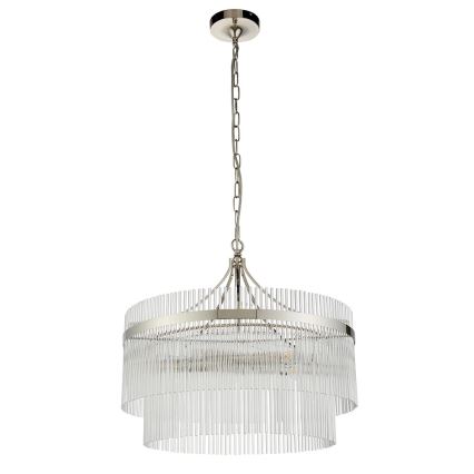 Endon 104112 - Luster na reťazi MARIETTA 5xE14/7W/230V lesklý chróm/číre sklo