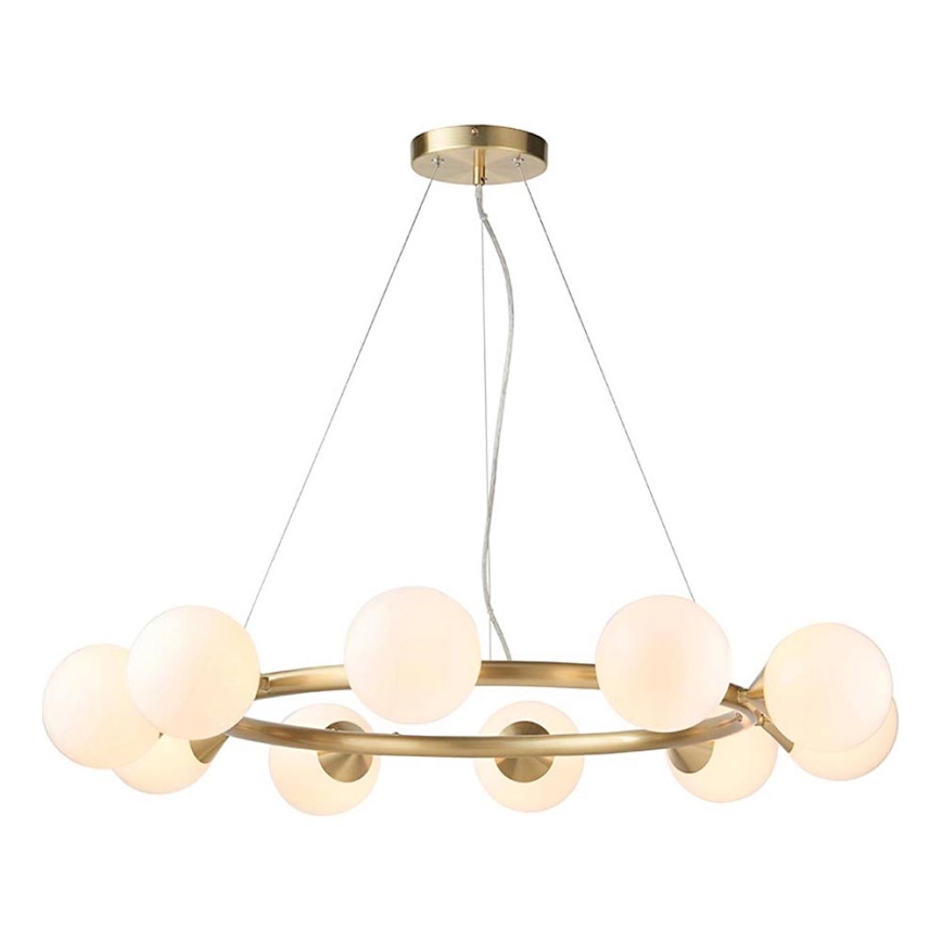 Endon 106008 - Luster na lanku OTIS 10xG9/3W/230V zlatý