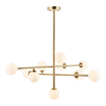 Endon 106754 - Luster na tyči OTIS 10xG9/5W/230V zlatý
