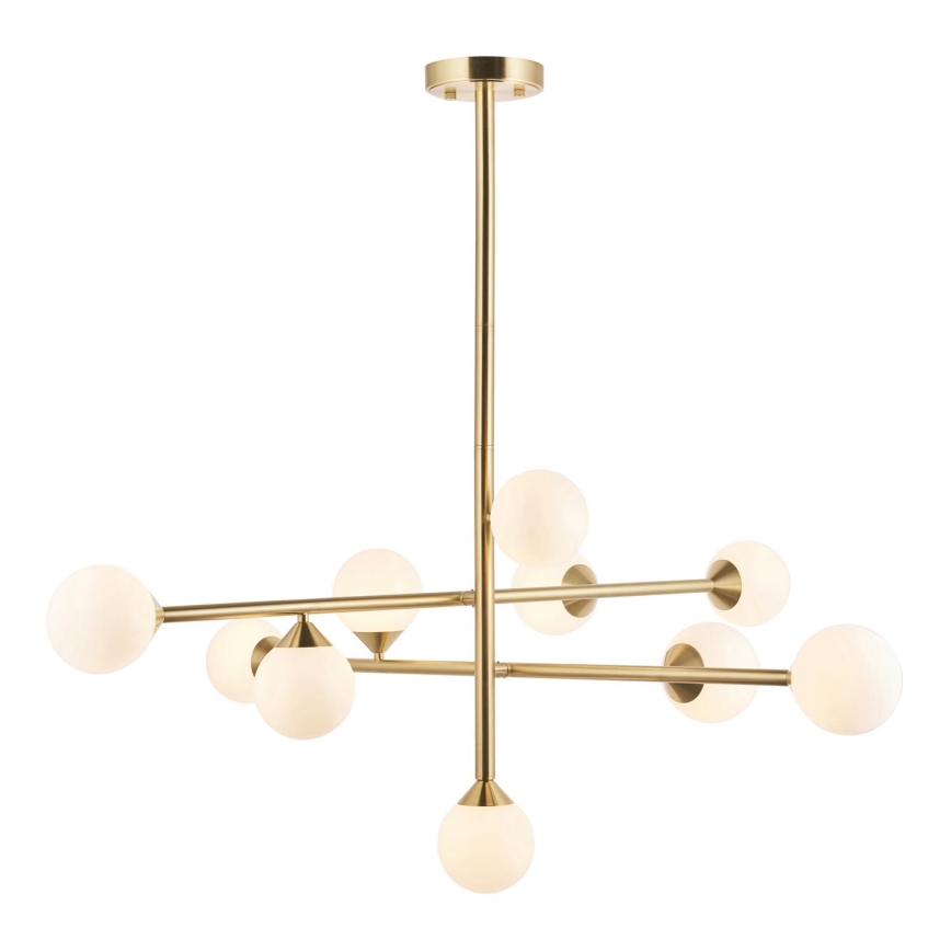 Endon 106754 - Luster na tyči OTIS 10xG9/5W/230V zlatý