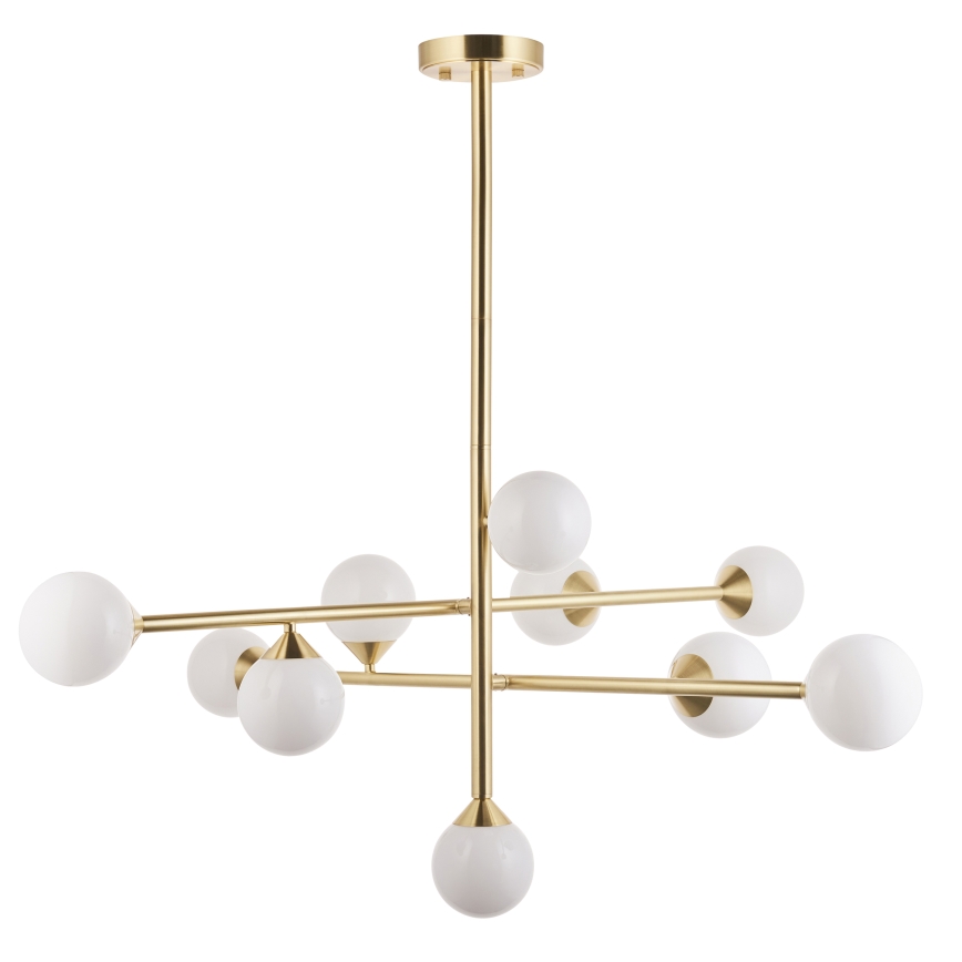 Endon 106754 - Luster na tyči OTIS 10xG9/5W/230V zlatý