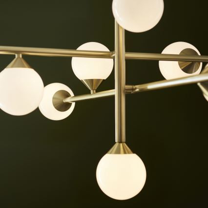 Endon 106754 - Luster na tyči OTIS 10xG9/5W/230V zlatý