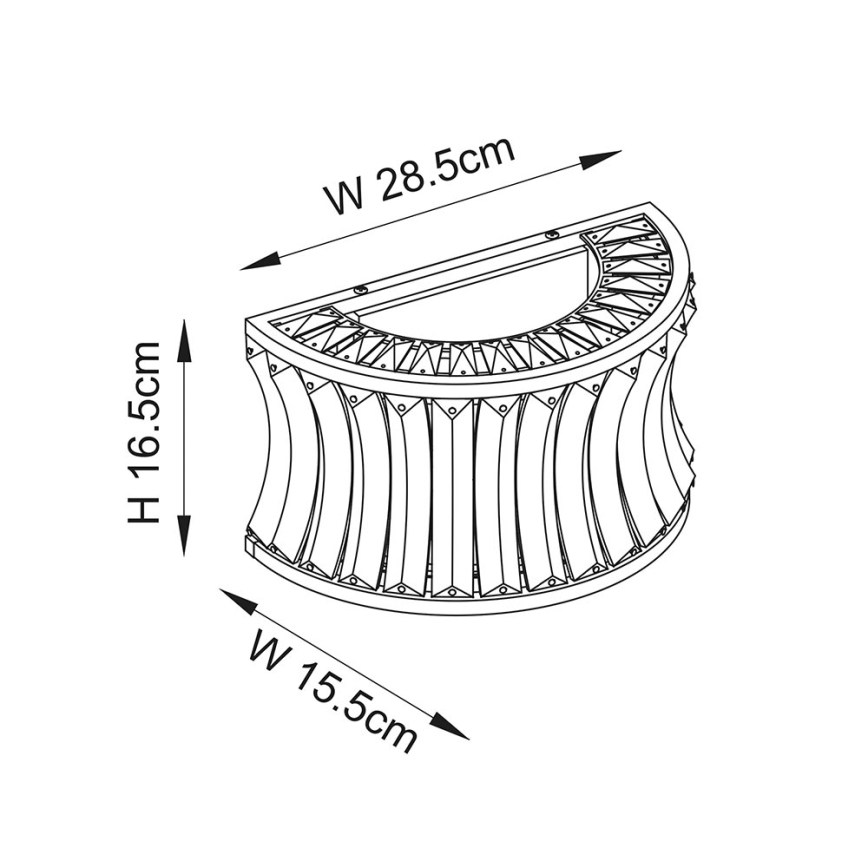 Endon 106812 - Nástenné svietidlo 2xE14/7W/230V zlatá
