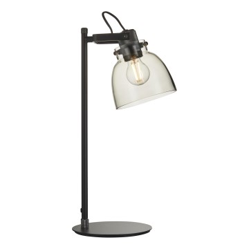 Endon 107012 - Stolná lampa URBAN 1xE27/10W/230V čierna/dymová čierna
