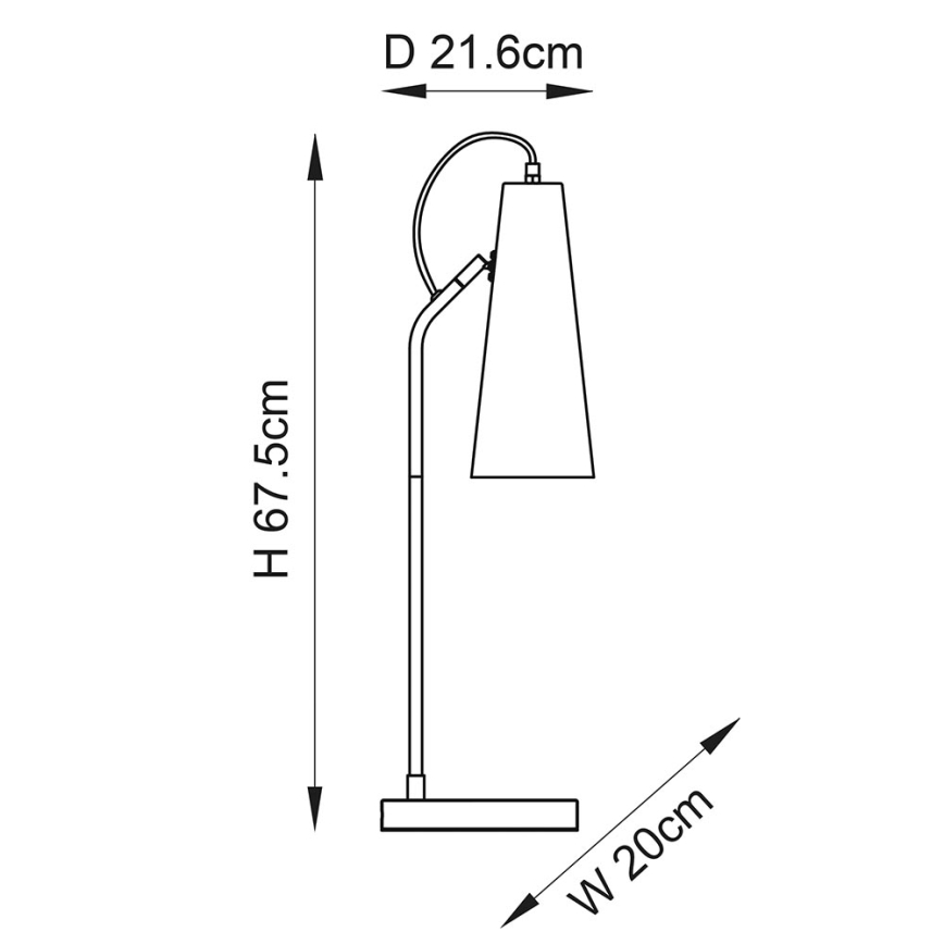 Endon 107527 - Stolná lampa KARNA 1xE27/10W/230V mosadz
