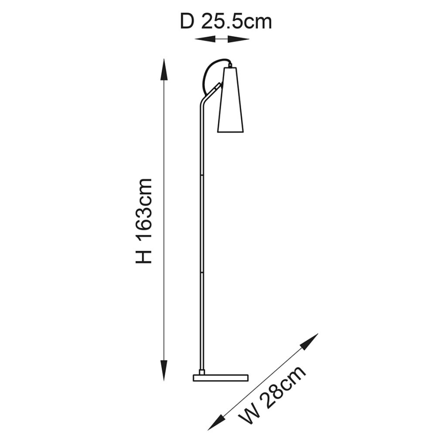 Endon 107528 - Stojacia lampa KARNA 1xE27/10W/230V mosadz
