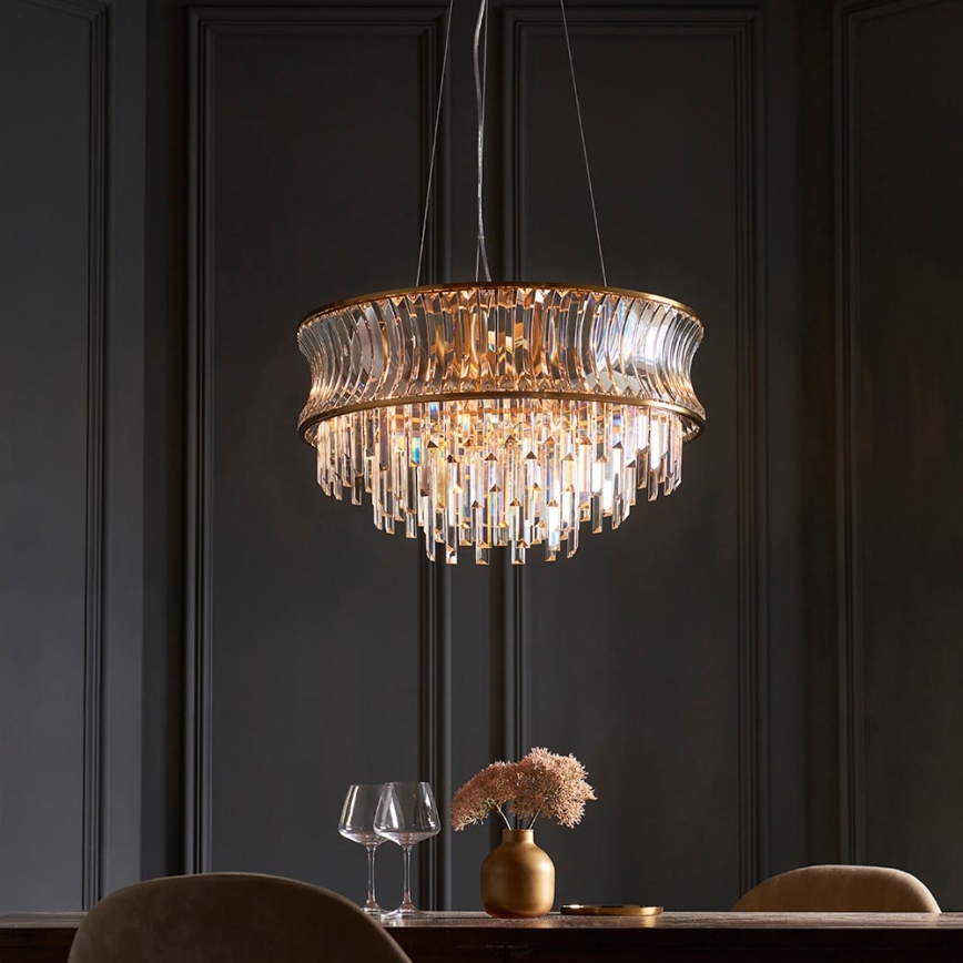 Endon 107785 - Luster na lanku 9xE14/6W/230V zlatý