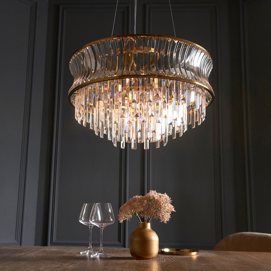 Endon 107785 - Luster na lanku 9xE14/6W/230V zlatý