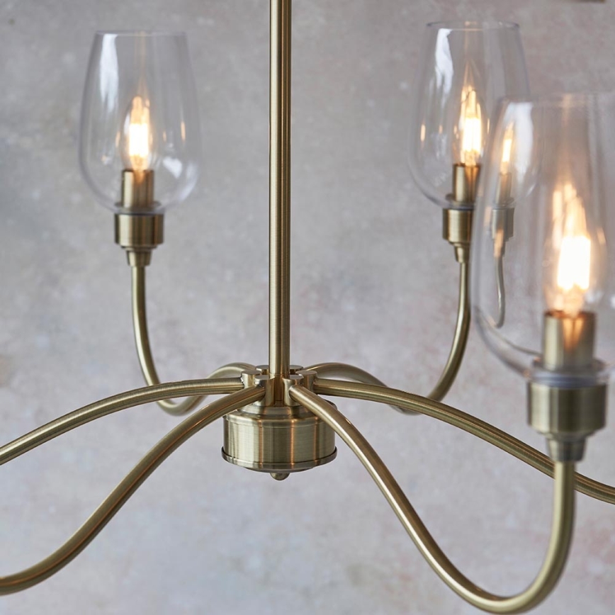 Endon 107791 - Luster na reťazi 6xE14/6W/230V mosadz