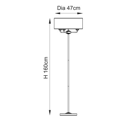 Endon 110724 - Stojacia lampa HIGHCLERE 1xE14/40W/230V béžová/mosadz
