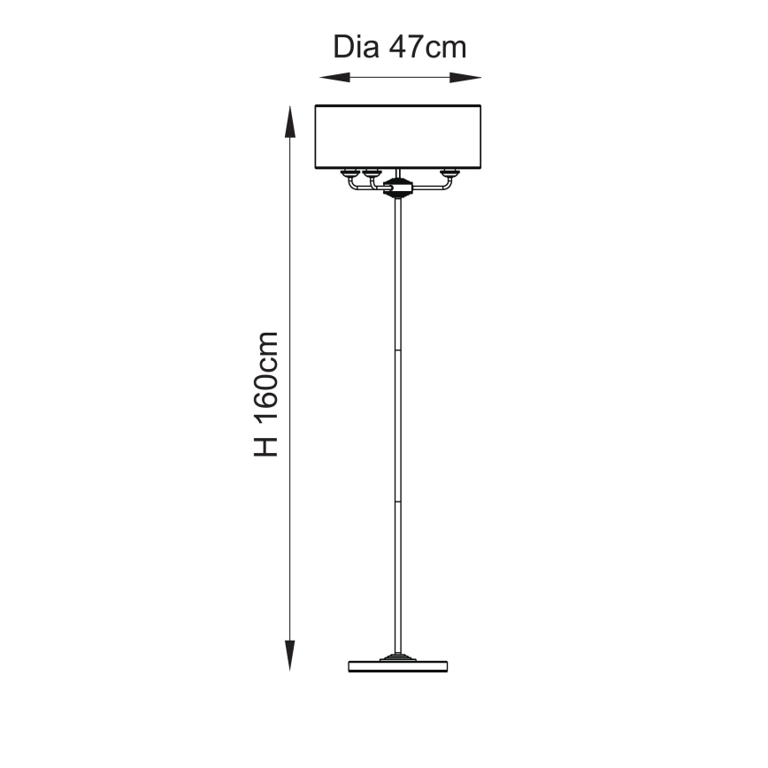 Endon 110724 - Stojacia lampa HIGHCLERE 1xE14/40W/230V béžová/mosadz
