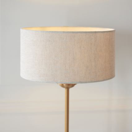 Endon 110728 - Stolová lampa HIGHCLERE 1xE14/7W/230V béžová/mosadz priemer 25 cm