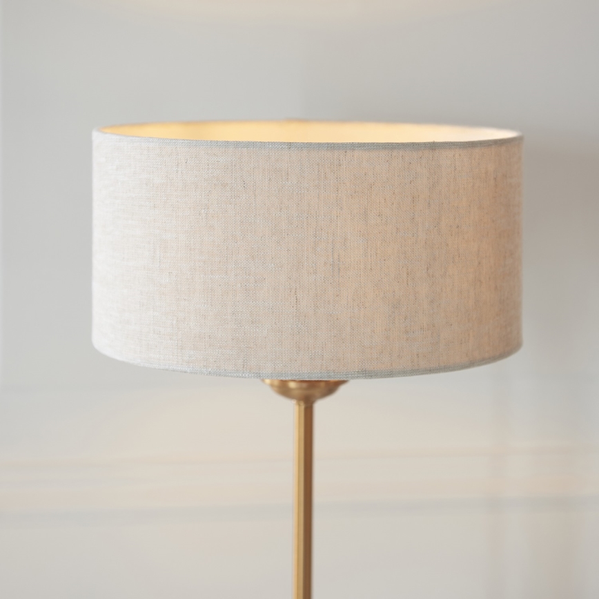 Endon 110728 - Stolová lampa HIGHCLERE 1xE14/7W/230V béžová/mosadz priemer 25 cm