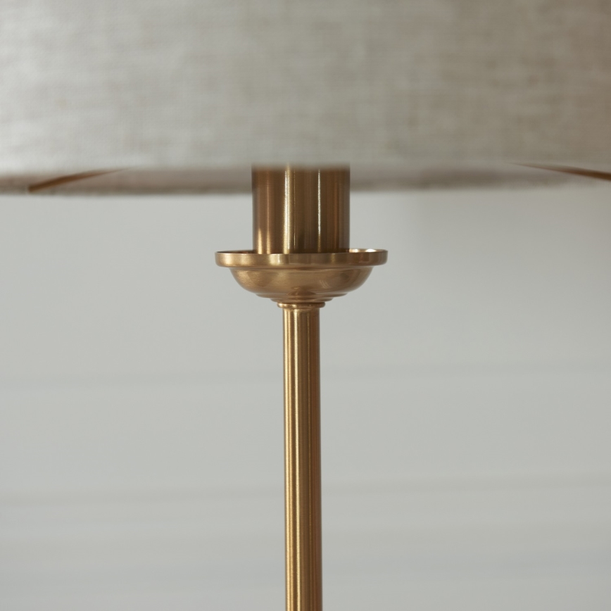 Endon 110728 - Stolová lampa HIGHCLERE 1xE14/7W/230V béžová/mosadz priemer 25 cm