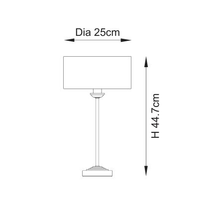 Endon 110728 - Stolová lampa HIGHCLERE 1xE14/7W/230V béžová/mosadz priemer 25 cm