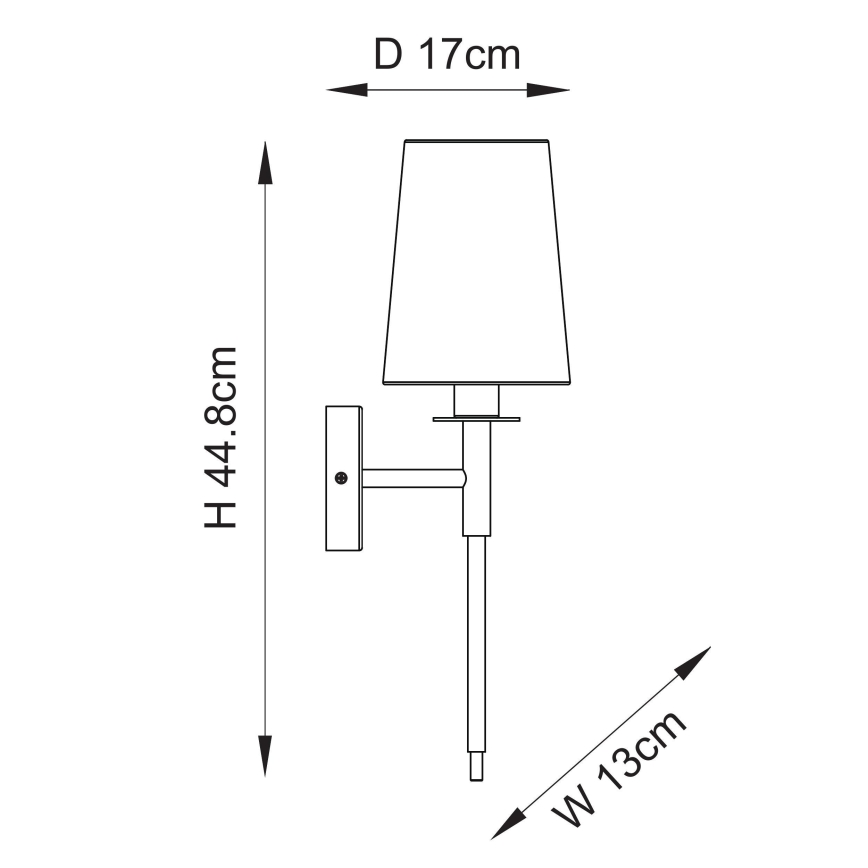 Endon 110738 - Nástenné svietidlo 1xE14/6W/230V biela/zlatá