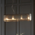 Endon 110945 - Luster na reťazi RIDGETON 4xE14/6W/230V mosadz/číra