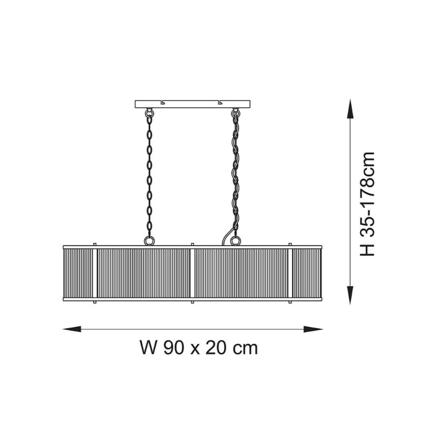 Endon 110945 - Luster na reťazi RIDGETON 4xE14/6W/230V mosadz/číra
