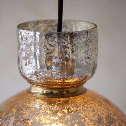 Endon 111336 - Závesné svietidlo na kábli 1xE27/10W/230V zlatá/dymová čierna