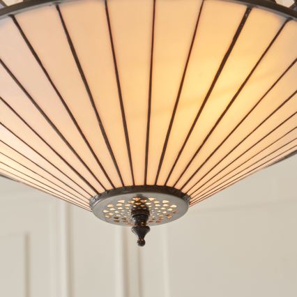 Endon 111870 - Luster na reťazi Tiffany FARGO 3xE27/10W/230V priemer 41,5 cm