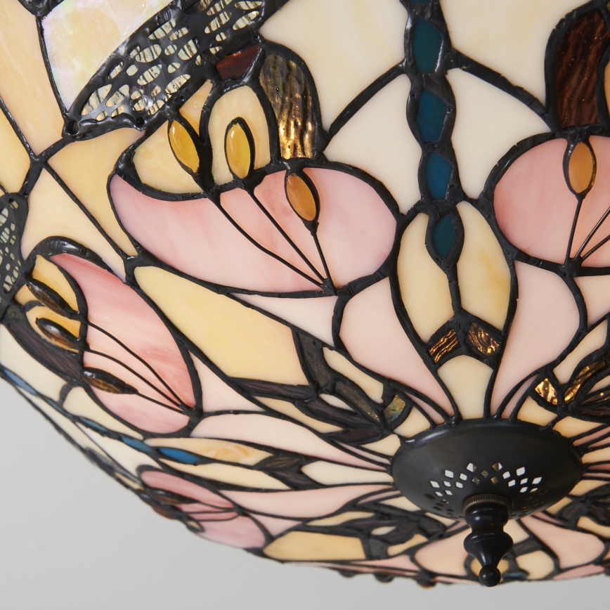 Endon 111892 - Prisadený luster Tiffany ASHTON 3xE27/10W/230V priemer 45 cm