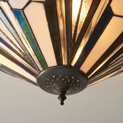Endon 111895 - Prisadený luster Tiffany ASTORIA, 3×E27, 10 W, 230 V, priemer 48 cm