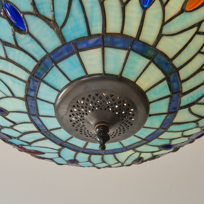 Endon 111897 - Prisadený luster Tiffany DRAGONFLY 3xE27/10W/230V, priemer 41 cm