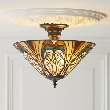 Endon 111905 - Prisadený luster Tiffany HECTOR 3xE27/10W/230V, priemer 40 cm