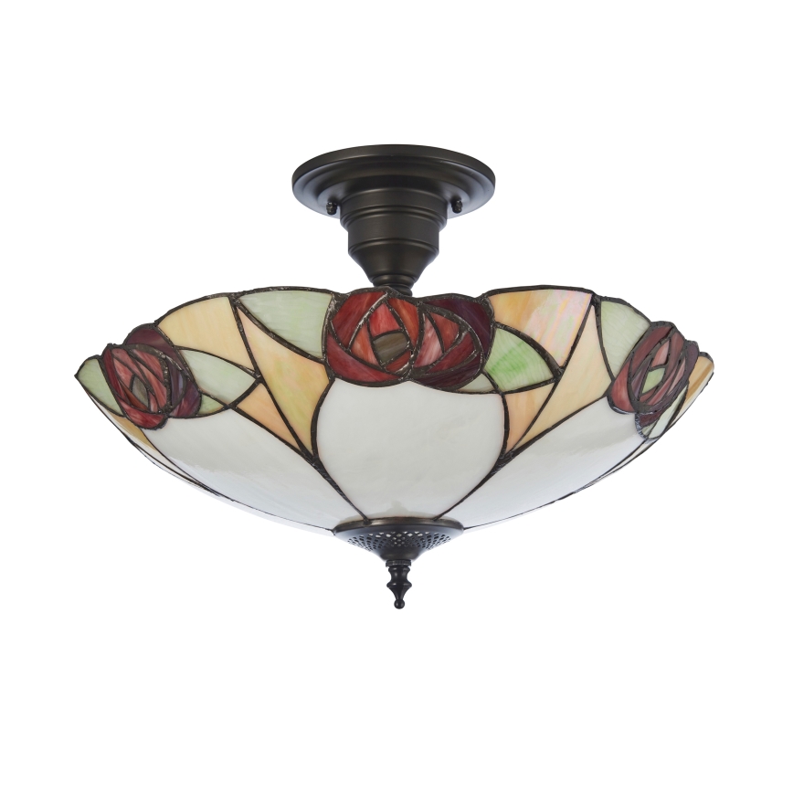 Endon 111907 - Prisadený luster Tiffany INGRAM 3xE27/10W/230V pr. 45 cm