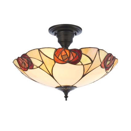 Endon 111907 - Prisadený luster Tiffany INGRAM 3xE27/10W/230V pr. 45 cm