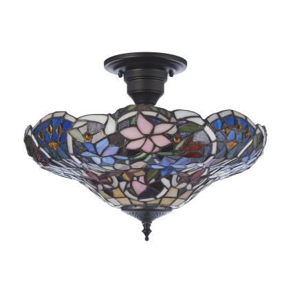 Endon 111915 - Prisadený luster Tiffany SULLIVAN 3xE27/10W/230V priemer 40 cm