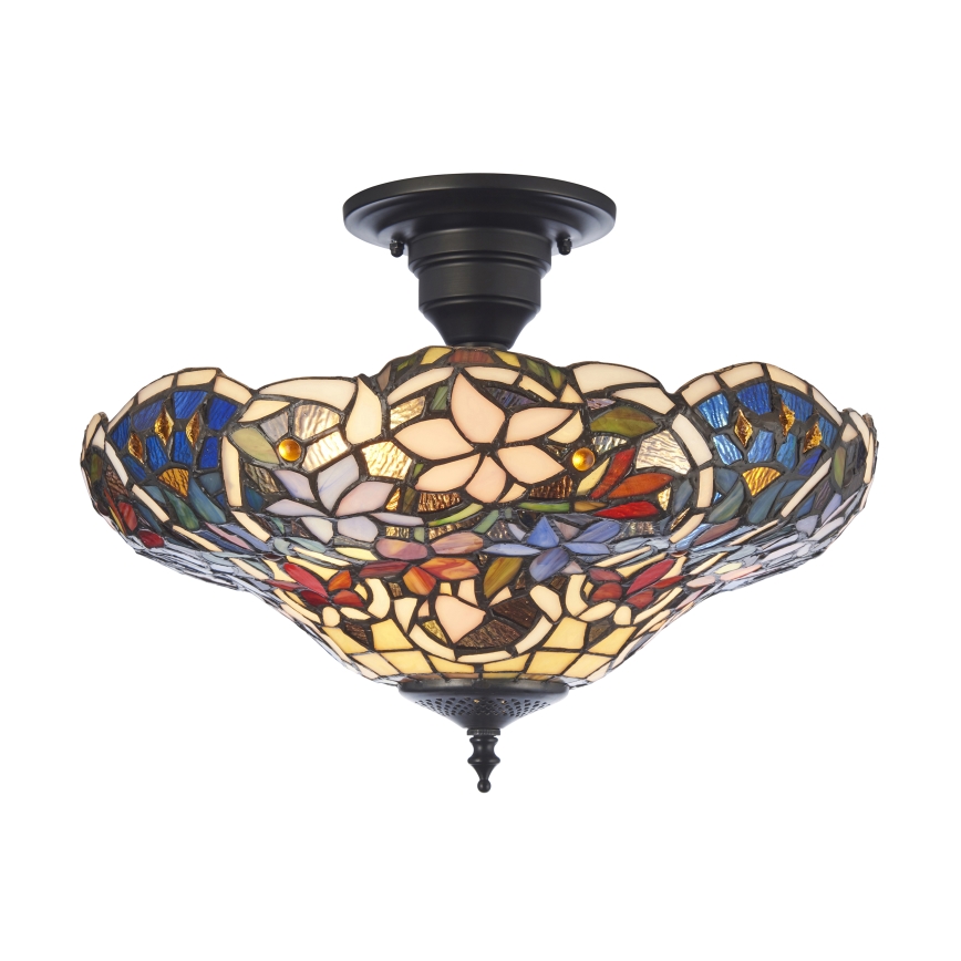 Endon 111915 - Prisadený luster Tiffany SULLIVAN 3xE27/10W/230V priemer 40 cm