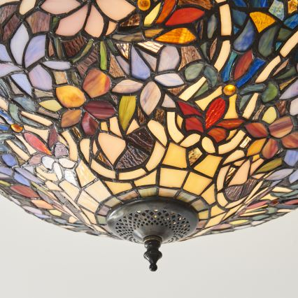 Endon 111915 - Prisadený luster Tiffany SULLIVAN 3xE27/10W/230V priemer 40 cm