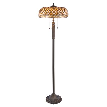 Endon 111921 - Stojacia lampa Tiffany MILLE FEUX 2xE27/10W/230V pr. 45 cm