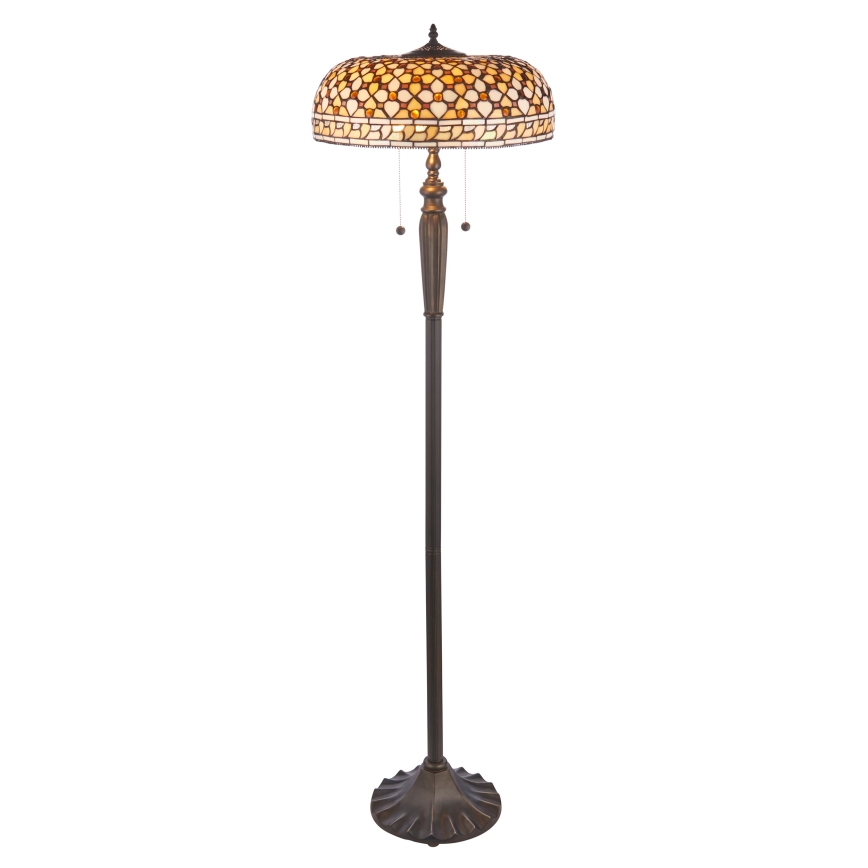 Endon 111921 - Stojacia lampa Tiffany MILLE FEUX 2xE27/10W/230V pr. 45 cm