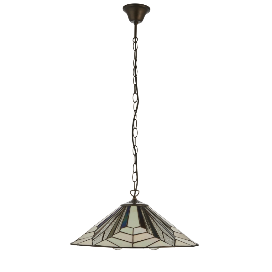 Endon 111922 - Luster na reťazi Tiffany ASTORIA 3xE27/10W/230V priemer 48 cm