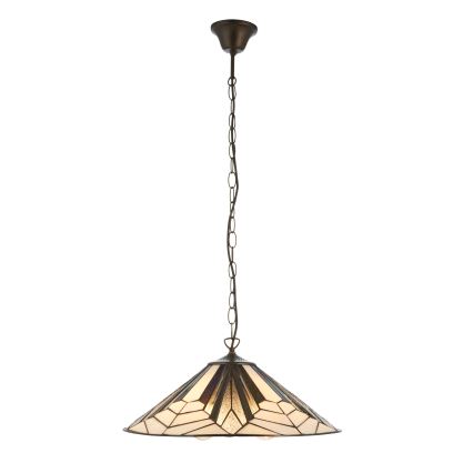 Endon 111922 - Luster na reťazi Tiffany ASTORIA 3xE27/10W/230V priemer 48 cm